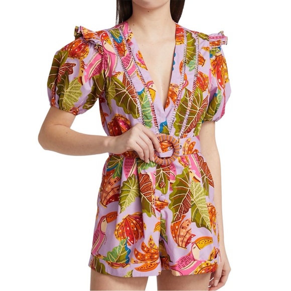 NWT FARM Rio Belted Romper Size M - Picture 3 of 17